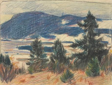 Clarence Gagnon gouache