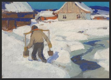 Clarence Gagnon gouache