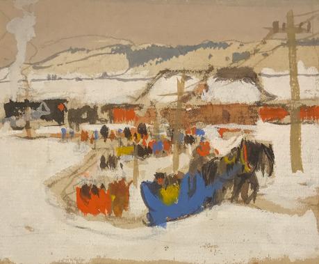 Clarence Gagnon gouache