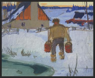 Clarence Gagnon gouache