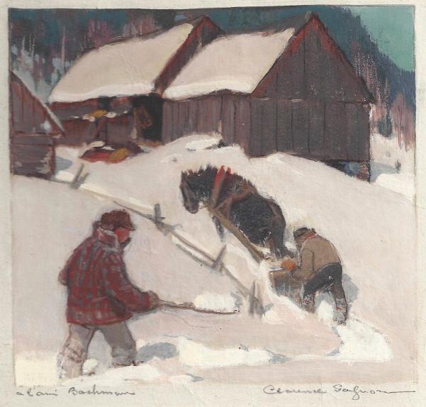 Clarence Gagnon gouache