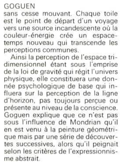 Jean Goguen Vie des arts