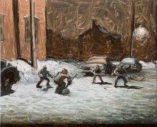 John little hockey painting sale