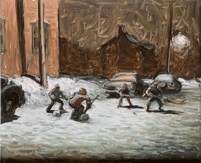John Little Hockey painting for sale