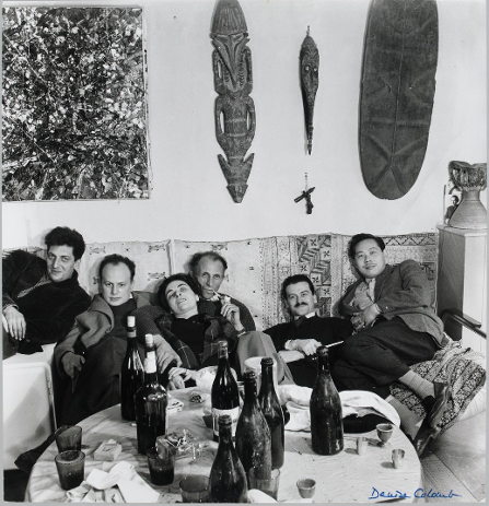 RIOPELLE- Portrait de groupe à la Galerie Pierre, Paris, 1953. Photographe / Denise Colomb